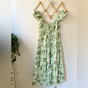 Floral Green Maxi Dress